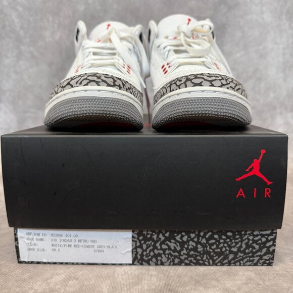 Air Jordan 3 Retro NRG – White/Fire Red-Cement | Men’s Size 8.5 | New in Box main image 6